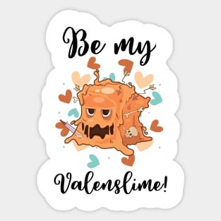 Be My Valenslime Roleplaying Video Game RPG Geek Couple Gift Sticker